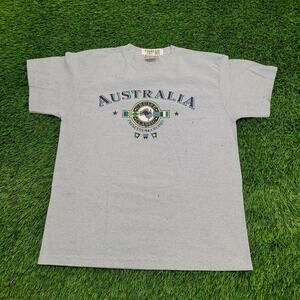 Vintage Australia Cruise Shirt Large 22x28 Blue Pinstripes USA